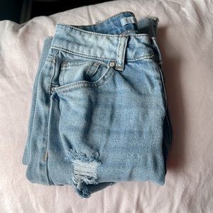 Blue denim jeans